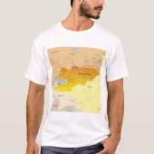 T-shirt Carte politique du Kirghizistan et d'Asie centrale (Devant)