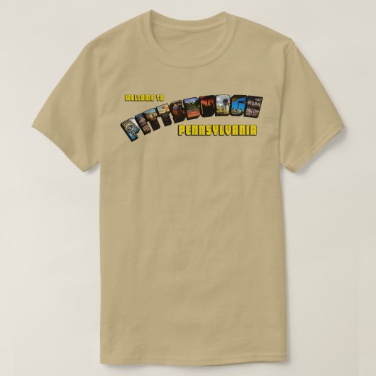 T-SHIRT CARTE POST PITTSBURGH (Design devant)