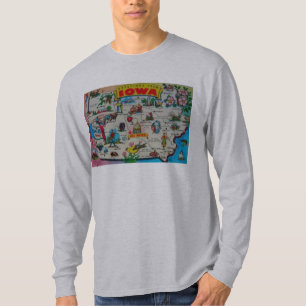T-shirt Carte postale de penny d'état de l'Iowa