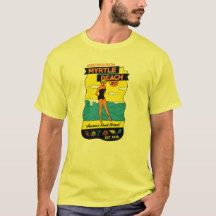 T-shirt Carte postale de Vieux-School Myrtle Beach