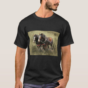 T-shirt Carte postale vintage de Clydesdale patiné