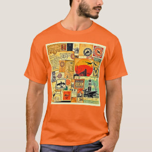 T-shirt Carte postale Vintage voyage