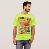 T-shirt Carte postale Vintage voyage (Devant entier)