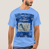 T-shirt Carte pour notes Snowy Bluebird (Devant)