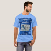T-shirt Carte pour notes Snowy Bluebird (Devant entier)