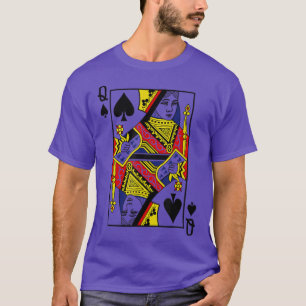 T-shirt Carte Queen of Spades Costume Halloween Poker Cost