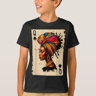 T-shirt Carte Reine de la Mélanine Africaine Histoire Noir