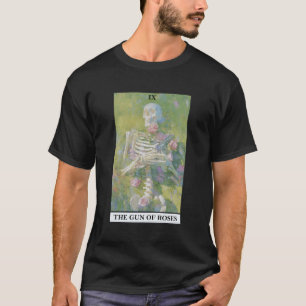 T-shirt Carte Rose Skeleton Tarot Flower Gothic Aesthe