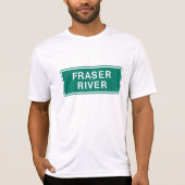 T-shirt Carte routière du fleuve Fraser Colombie-Britanniq (Devant)