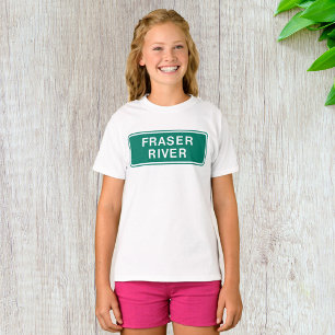 T-shirt Carte routière du fleuve Fraser Colombie-Britanniq