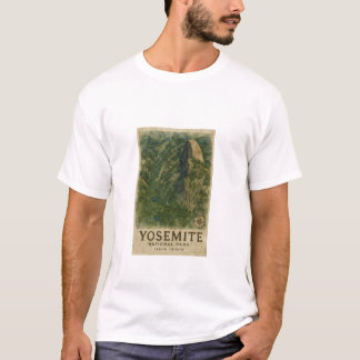 T-shirt Carte satellite de l'aquarelle du parc national Yo