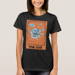 T-shirt Carte Tarot Astronaut Cat Cartes Mystiques Occulte