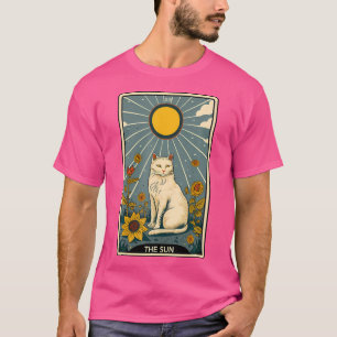 T-shirt Carte Tarot Chat Cute Carte Tarot Soleil Carte Tar