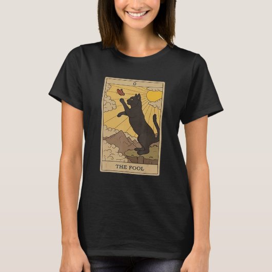 T-shirt Carte Tarot Chat Le Fool (Devant)