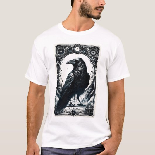 T-shirt Carte Tarot Corbeau Gothique Cuisine Sombre (Devant)
