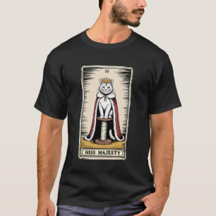 T-shirt Carte Tarot de Chat Sifflement Majesté Griffoir Ch