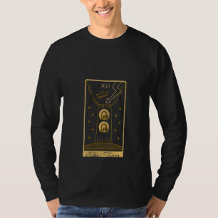 T-shirt Carte Tarot Femme La Tour Occulte Gothique Hallow