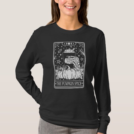 T-shirt Carte Tarot Halloween citrouille épice (Devant)
