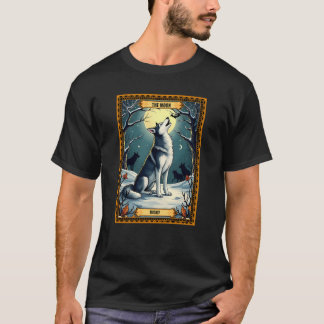 T-shirt Carte Tarot Halloween Moon Husky