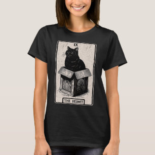 T-shirt Carte Tarot Hermite Mystic Chat Dans La Boîte Chat