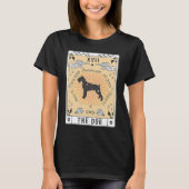 T-shirt Carte Tarot Le Chien Giant Schnauzer Espace Célest (Devant)