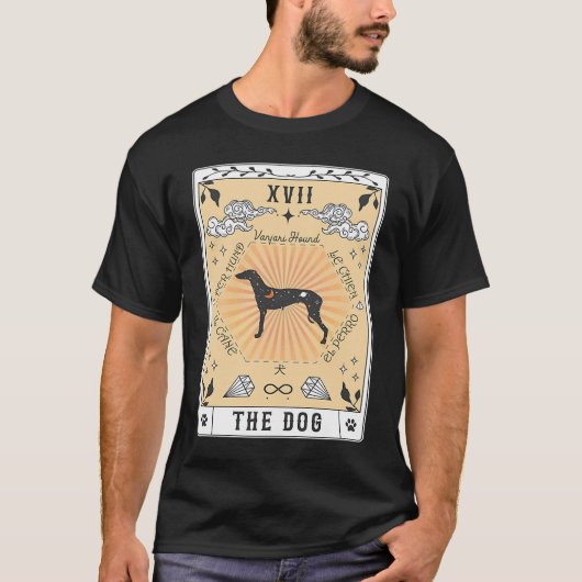 T-shirt Carte Tarot Le Chien Vanjari Hound Espace Céleste (Devant)