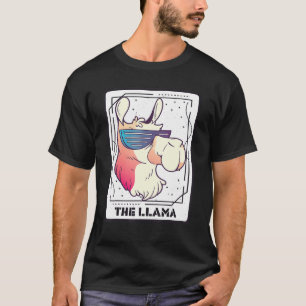 T-shirt Carte Tarot Llama en verre de soleil Cartes mystiq