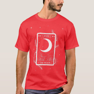 T-shirt Carte Tarot Lune avec étoiles Vintage Sorcière Ver
