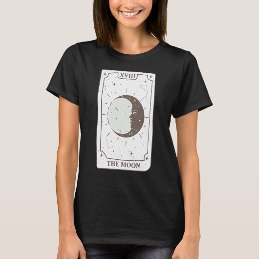 T-shirt Carte Tarot Lune Cette Carte Tarot Du Déviant Moon (Devant)