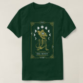 T-shirt Carte Tarot Lune Chat Squelette Feline Gothique Ha (Design devant)
