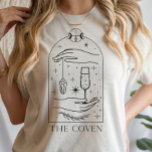 T-shirt Carte Tarot Mystique Le Coven Bachelorette Party<br><div class="desc">Ce design est inspiré d'une mystique carte céleste de tarot. Voir la collection entière pour plus d'articles correspondants !</div>