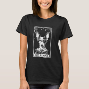 T-shirt Carte Tarot Rat Vintage Terrier Chien Livre Lover