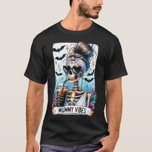 T-shirt Carte Tarot Vibes de maman Éffrayante saison Skele