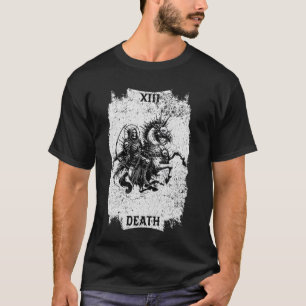 T-shirt Carte Tarot vintage Décès Satanic Occult Rider Unh