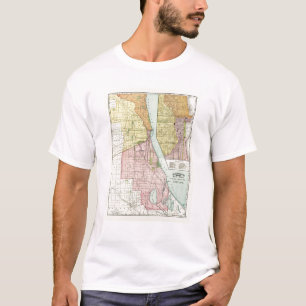 T-shirt Carte terminale ferroviaire de Chicago