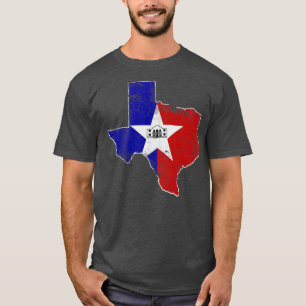 T-shirt Carte Texas Drapeau vintage San Antonio Carte Texa