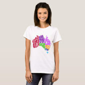 T-shirt Carte texte typographique Australie (Devant entier)
