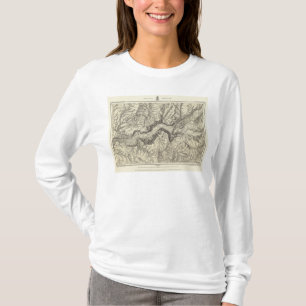 T-shirt Carte topographique de la vallée de Yosemite
