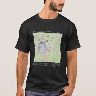 T-shirt Carte topographique du parc national du Mont-Raini