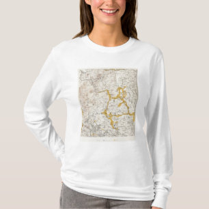 T-shirt Carte topographique et glaciaire du New Hampshire