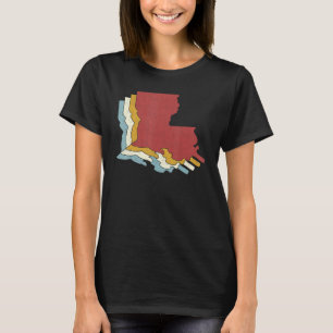 T-shirt Carte Vintage de l'État des États-Unis Retro Louis