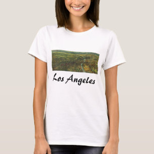 T-shirt Carte vintage de Los Angeles, Californie et rivièr