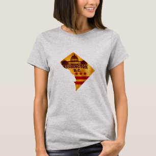 T-shirt Carte vintage de Washington DC