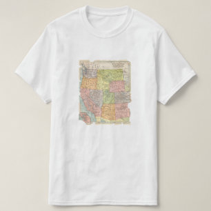 T-shirt Carte vintage des États Occidentaux
