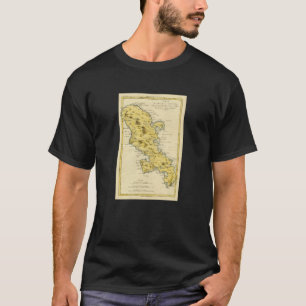 T-shirt Carte vintage Martinique 1780