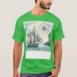 T-shirt Carte vintage Nautique