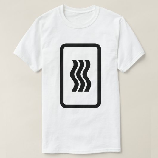 T-shirt Carte Zener | 3 lignes verticales ondulées (Design devant)