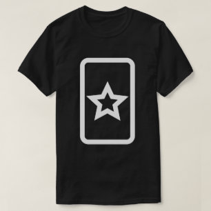 T-shirt Carte Zener   Hollow 5 Pointed Star