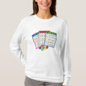 T-shirt Cartes De Bingo Femen Manches Longues (Devant)