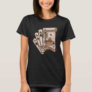 T-shirt Cartes de coucher de soleil du désert rétro n'ont